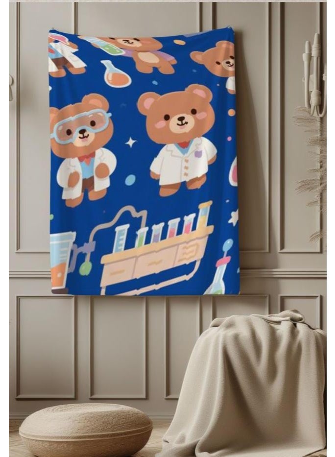 عام بطانية رقيقة من الفانيلا الكرتونية للأطفال والرضع (دافئة ومريحة، ومناسبة للنوم والألعاب) 70 سم * 100 سم - Image 2