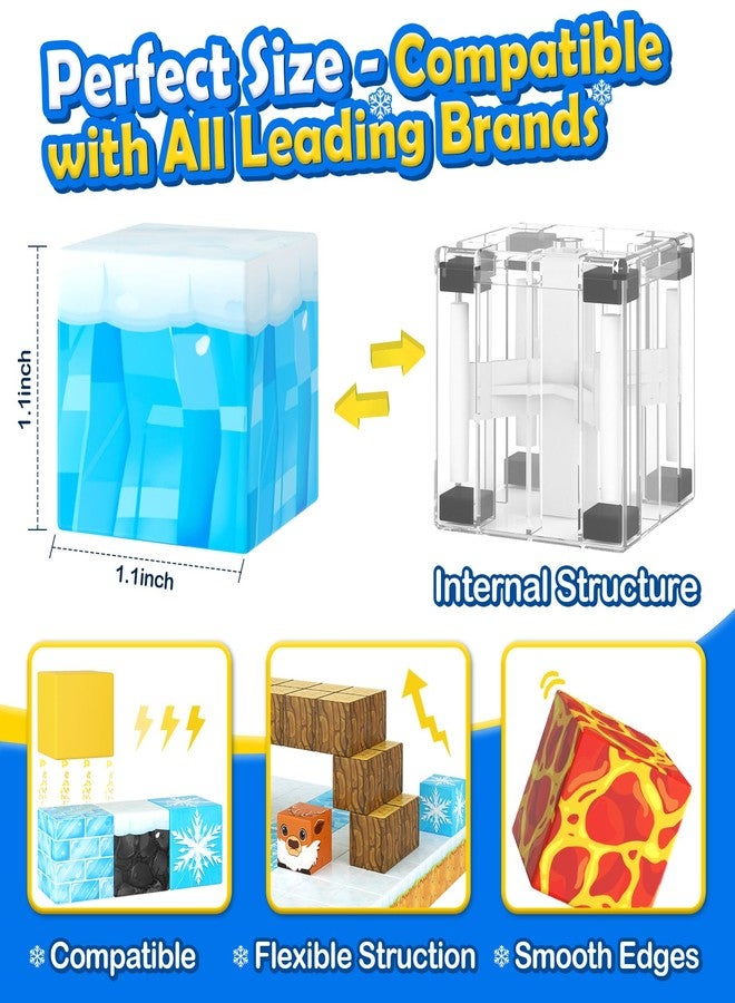 Coodoo Frozen Toys Magnetic Blocks - Build Mine Magnet World Frozen & Lava Set, Magnetic Tiles Building Blocks Toddler STEM Sensory Outdoor Kids Toys, Gifts for Boys & Girls for Ages 3 4 5 6 7 8 - Image 3