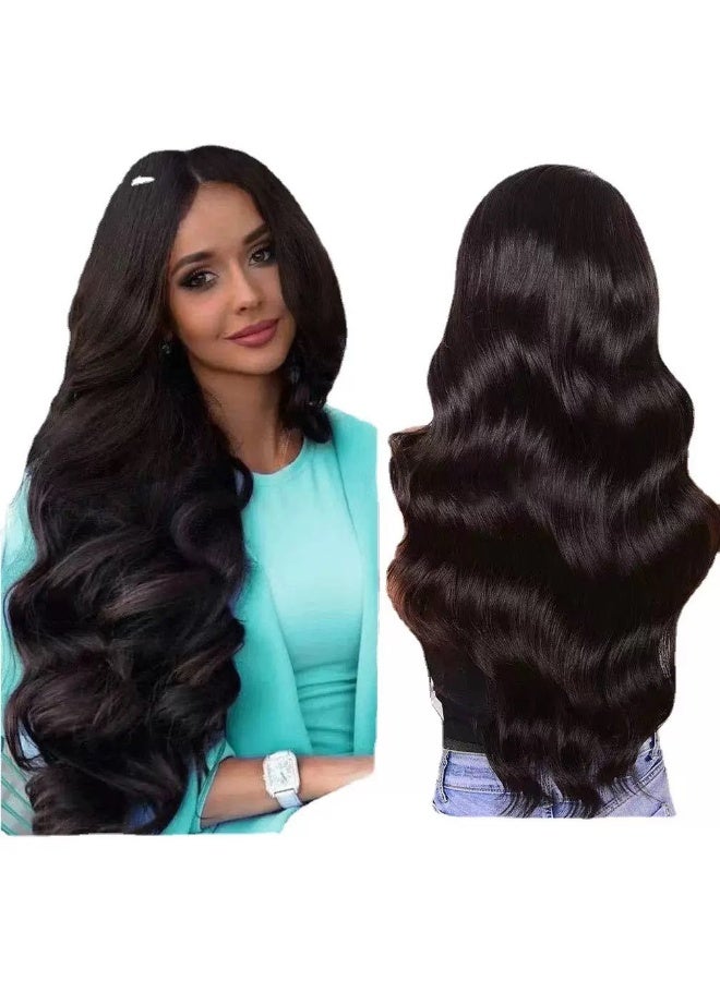 فرحة متطورة شعر مستعار طويل مجعد أسود 66 سم - Image 1