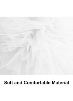 HY Women's Tutu Skirt 50s Vintage Ballet Bubble Dance Skirts Tulle Tutu Skirt Costume for Cosplay Party Baby Kids Girls Women Princess Ballet Dance (White)  - Image 3