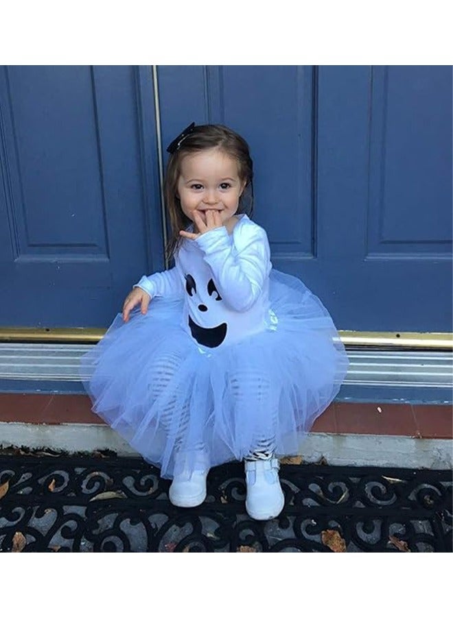 HY Women's Tutu Skirt 50s Vintage Ballet Bubble Dance Skirts Tulle Tutu Skirt Costume for Cosplay Party Baby Kids Girls Women Princess Ballet Dance (White)  - Image 5