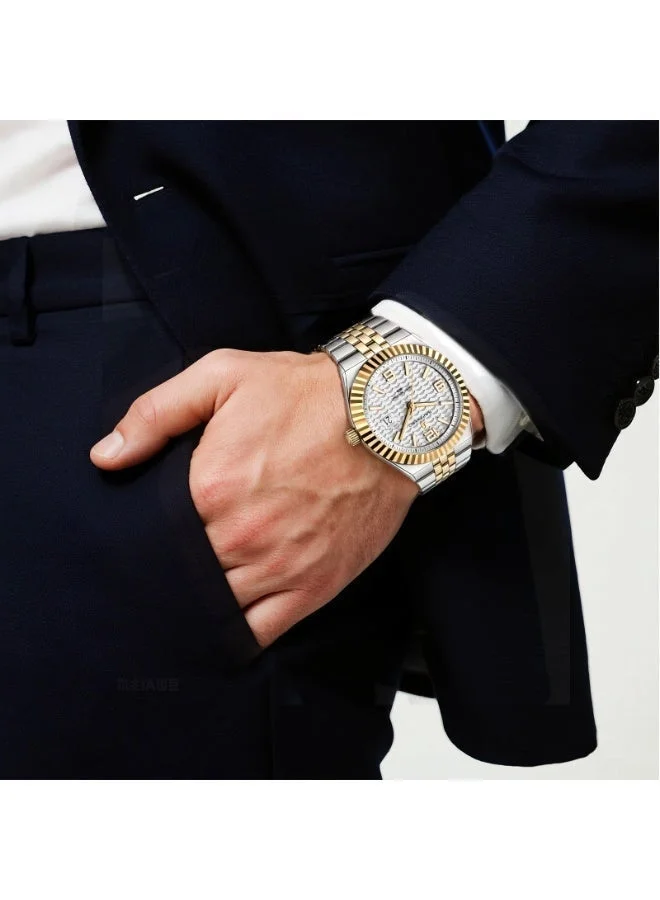 Sapphero  SAPPHERO Mens Watches Men’s Quartz Analog Watch Stainless Steel Bracelet with Date Window Luminous Designer 50M Water Resistant Luxury Watch for Business Work Sport Casual Dress Elegant Gifts for Men | Best Price UAE