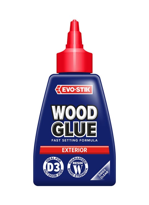 Exterior Wood Glue - D3, Weatherproof, Extra Strong, Fast Setting, Suitable For All Wood Types, Dries Clear, 125ml