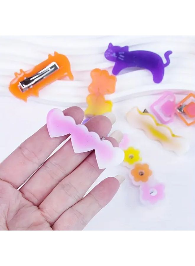 قالب السيليكون على شكل مشبك FS 15 لصنع المجوهرات DIY سلسلة الحيوانات الكلاب القطط مشابك الشعر - Image 3