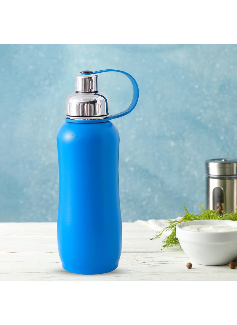 Kuber Industries Kuber Industries Vacuum Insulated Stainless Steel Water Bottle with Sipper and Handle | Leakproof, BPA Free, Rustproof | 750 ML | Blue  - Image 2
