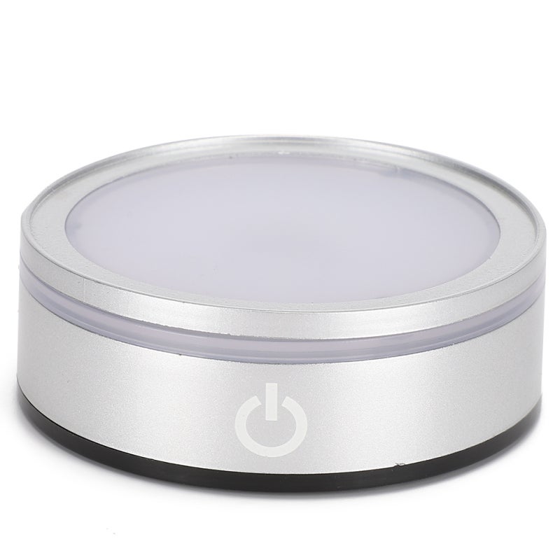 Colorful LED Crystal Display Base - USB Powered - Touch Switch - 3D Crystal Statue Holder for Crafts Decoration - Image 2