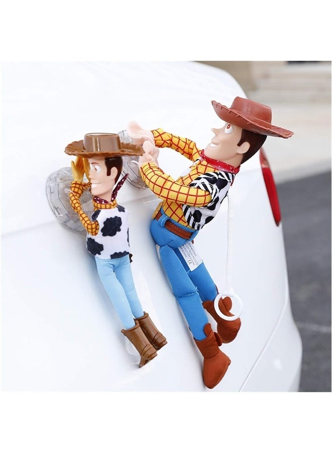 Plush Toy Sherif Woody Buzz Lightyear Car Dolls Stuffed Toys Outside Toy Neck Cute Auto Accessories Car Decoration - Image 1