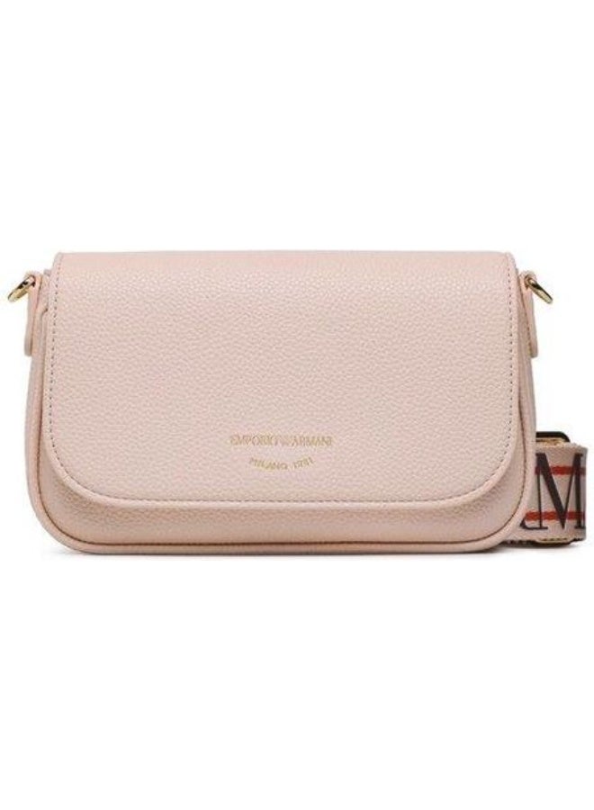 Emporio Armani Women’s Crossbody Flap Bag – Light Pink with Adjustable Strap - Image 1