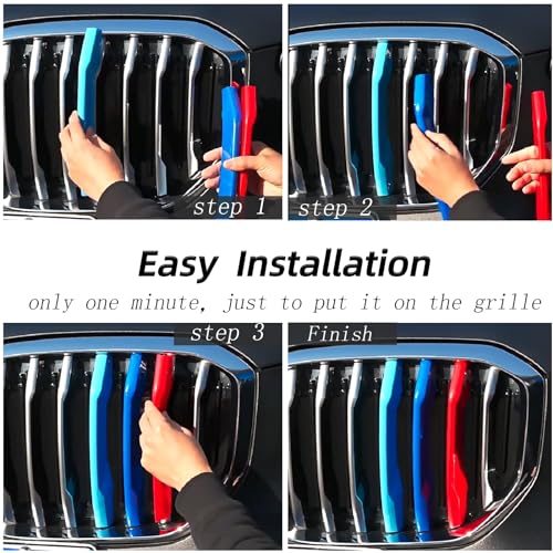 RPERZ Grille color stripes Compatible with bmw accessories 2017-2024 F39 X2 grille insert emblem accessories 8-Beam - Image 3