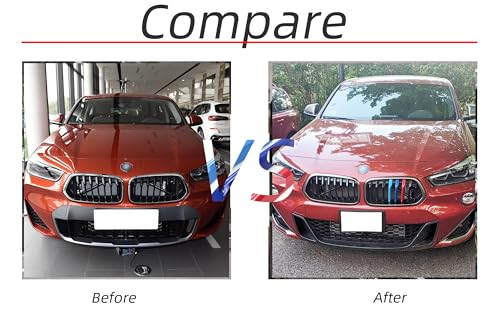 RPERZ Grille color stripes Compatible with bmw accessories 2017-2024 F39 X2 grille insert emblem accessories 8-Beam - Image 5