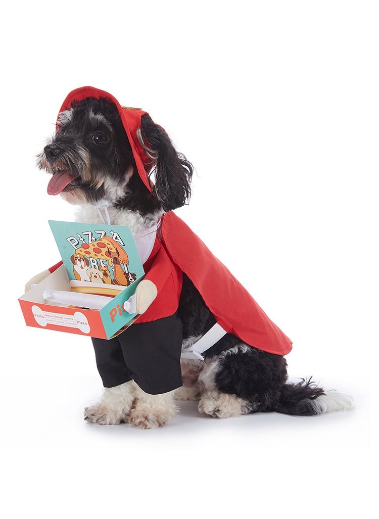 Loquat Pet Clothes Bat Pumpkin Funny Dog Costume PF94 red pizza deliveryman