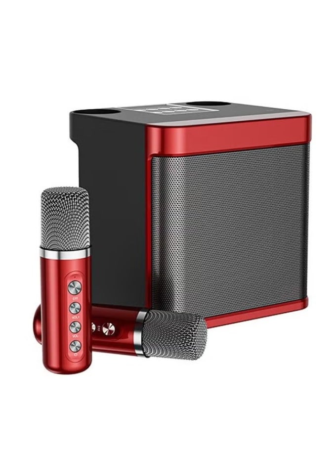 DLP Mini Karaoke Machine Set, Portable Bluetooth Speaker with 2 Wireless Karaoke Microphones,Singing Machine Karaoke System for Kids Adult  - Image 1