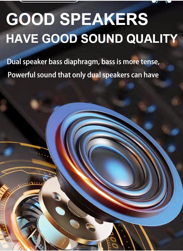 DLP Mini Karaoke Machine Set, Portable Bluetooth Speaker with 2 Wireless Karaoke Microphones,Singing Machine Karaoke System for Kids Adult  - Image 4
