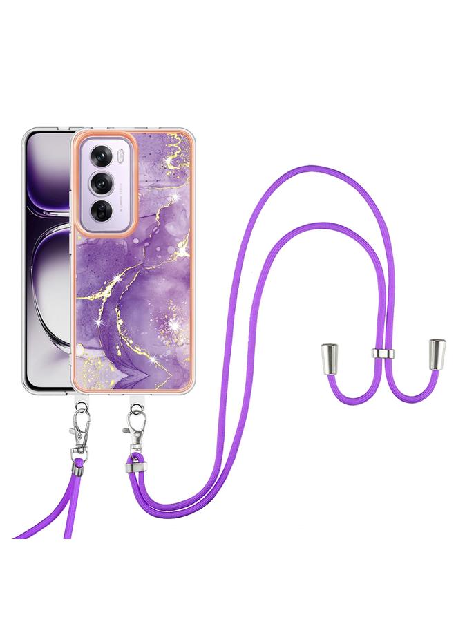 إيروريكس جراب لهاتف OPPO Reno12 Pro Global Electric Marble ثنائي الجانب IMD مع حبل تعليق - Image 2