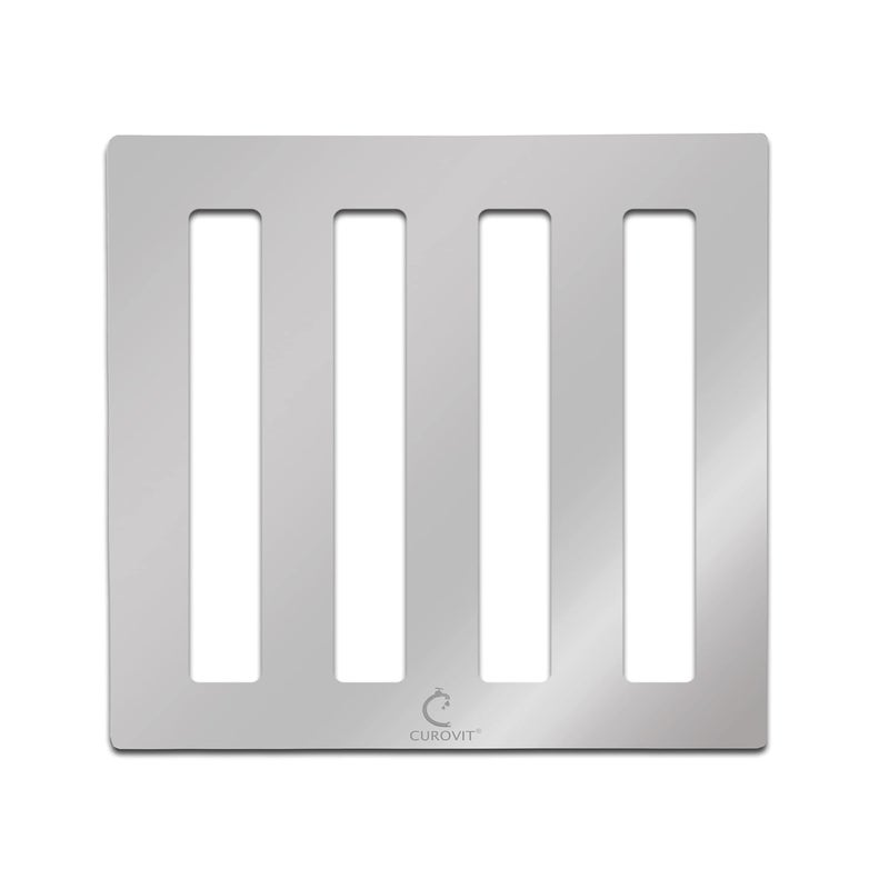 CUROVIT CUROVIT Stainless Steel Drain Strainer 3x3 Chrome Finish Without Frame Jali for Roof Balcony Pool Area Roof Model Square in Shape  - Image 1