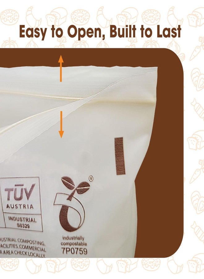 Moonybaby Compostable Snack Size Food Storage Bags (60 Count), Organic Food Storage Container with Food-Safe Zip Seal, Freezer and Leak Proof - Image 3