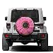 Delerain Spare Tire Cover with Backup Camera Hole Pink Donut Wheel Covers Waterproof DustProof UV Sun Universal Fit for RV Trailer RV SUV Truck 18 Inch for Diameter 3234 - Image 2