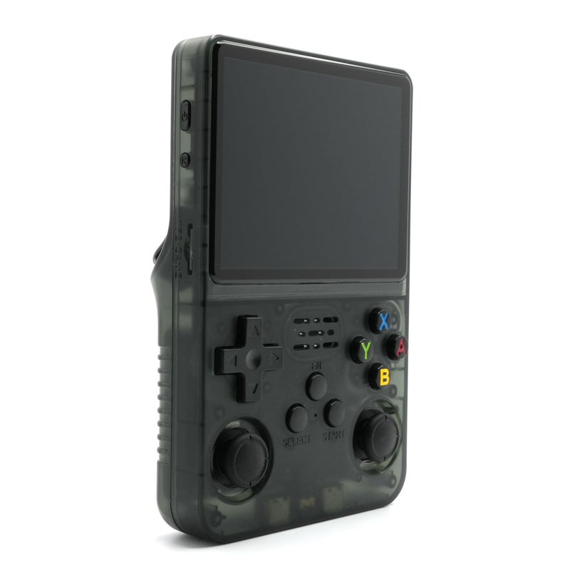 Retrotech وحدة تحكم ألعاب الفيديو المحمولة ريتروتك R36S مع 15000 لعبة مدمجة شفافة سوداء - Image 2