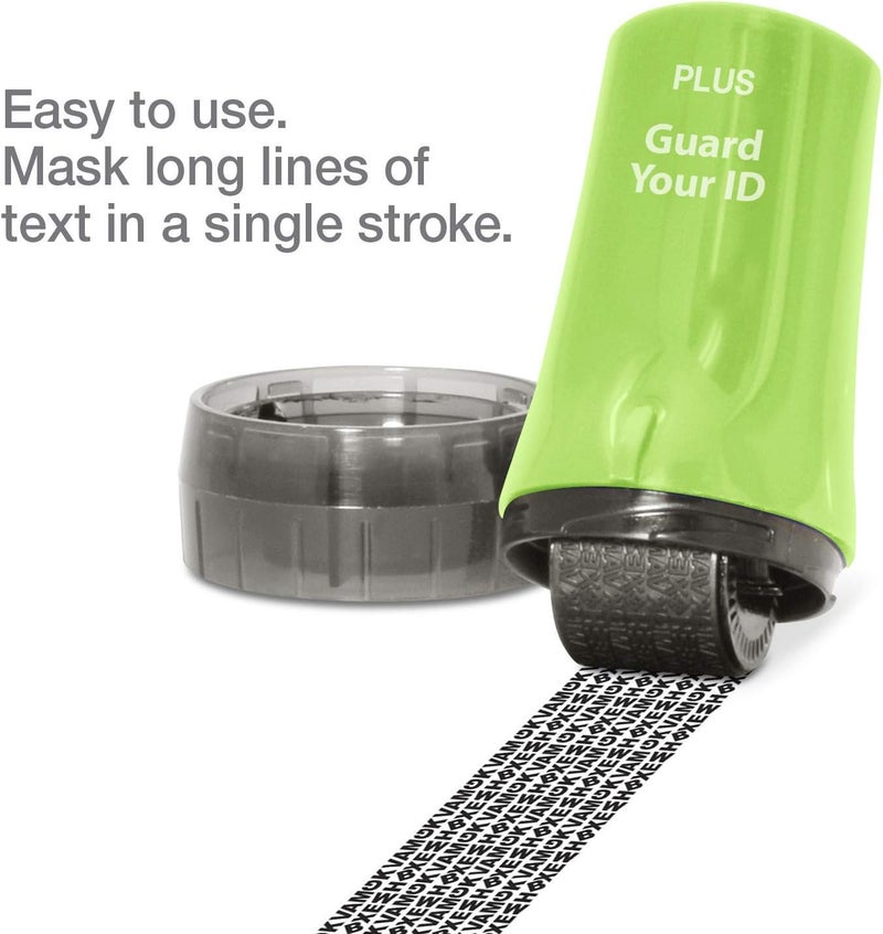 Plus Guard Your ID Stamp Roller, Advanced Confidential Security Tool for Personal Document Guard and Data Safeguard, Regular 3-Pack, Green - Image 3