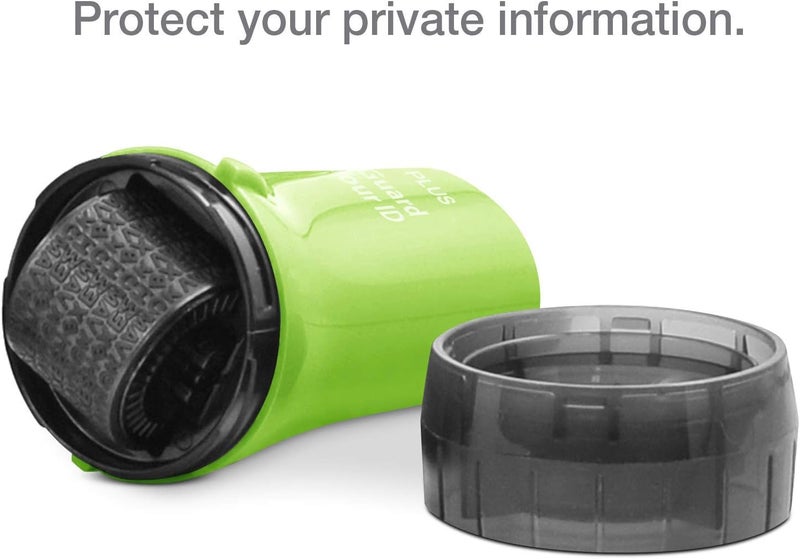 Plus Guard Your ID Stamp Roller, Advanced Confidential Security Tool for Personal Document Guard and Data Safeguard, Regular 3-Pack, Green - Image 2