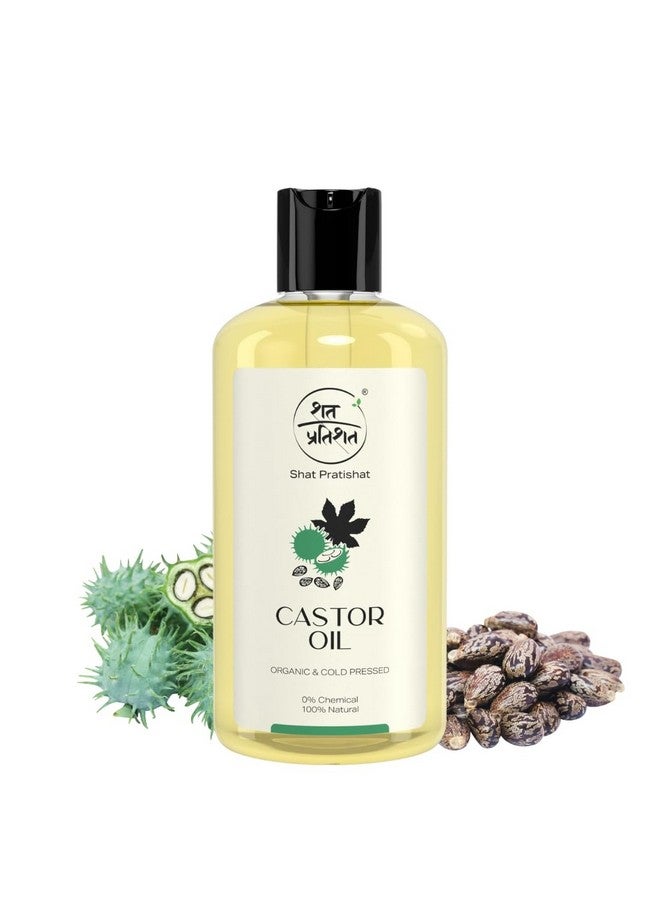 SHAT PRATISHAT Shatpratishat -Pure Castor Oil 200 Ml | Cold-Pressed, Virgin Grade Organic Oil | For Hair, Face, Skin, Nails, Eyelashes & Eyebrows - Image 1