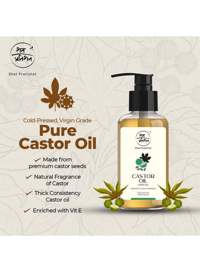 SHAT PRATISHAT Shatpratishat -Pure Castor Oil 200 Ml | Cold-Pressed, Virgin Grade Organic Oil | For Hair, Face, Skin, Nails, Eyelashes & Eyebrows - Image 3