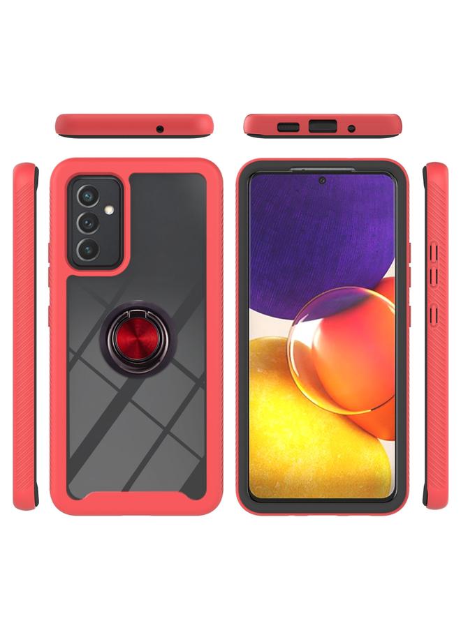 S-TOP Case For Samsung Galaxy A82 5G Starry Sky Solid Color Series Shockproof PC + TPU Protective Case with Ring Holder & Magnetic Function - Image 2
