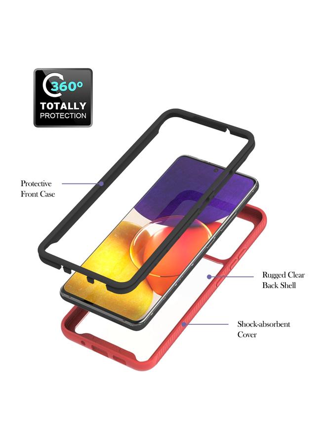 S-TOP Case For Samsung Galaxy A82 5G Starry Sky Solid Color Series Shockproof PC + TPU Protective Case with Ring Holder & Magnetic Function - Image 3