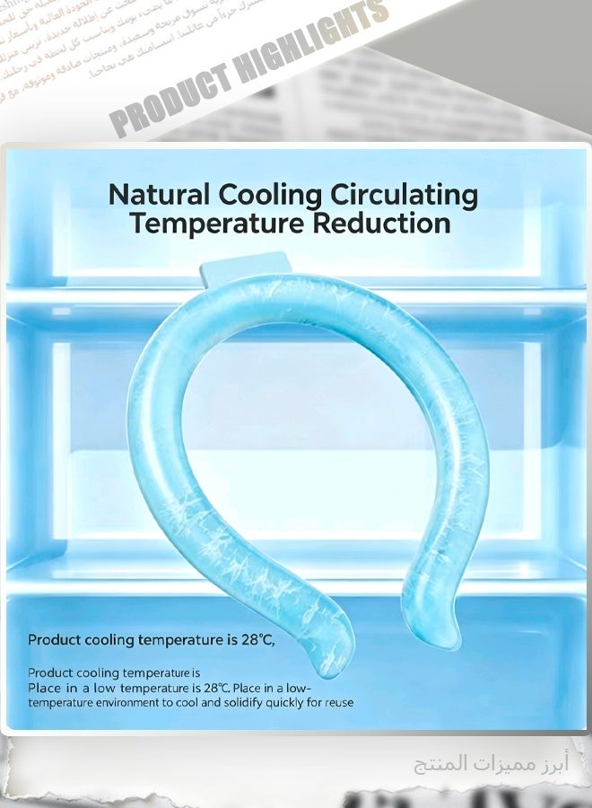 Summer Cooling Neck Ring with PCM Phase Change Material, Air Cooler Collar, Wearable Personal Air Conditioner for Outdoor Sports, Travel, Office - Image 2