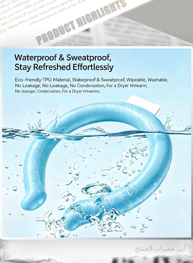 Summer Cooling Neck Ring with PCM Phase Change Material, Air Cooler Collar, Wearable Personal Air Conditioner for Outdoor Sports, Travel, Office - Image 3