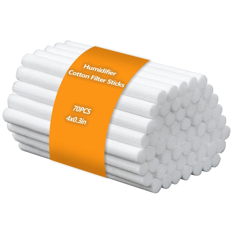 Lukdin 70PCS Humidifier Filter Sticks Refill â€“ Replacement Cotton Wicks for Mini Portable Humidifiers & Essential Oil Diffusers â€“ Compatible with Small Air Humidifiers for Home, Office, Bedroom - Image 1