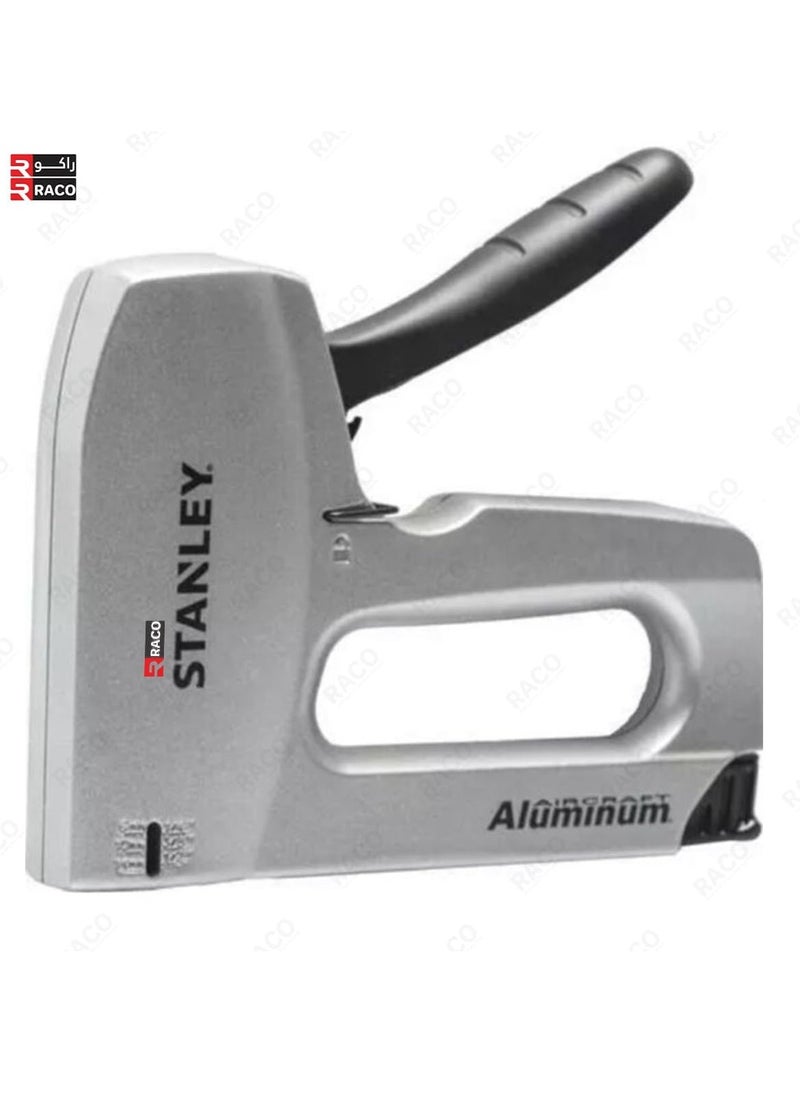 RACO Stanley Heavy Duty Aluminium Staple Gun with 1000 Staples for Home Repair, Carpentry, Decoration, and Furniture, Black/Silver, DIY  - Image 3