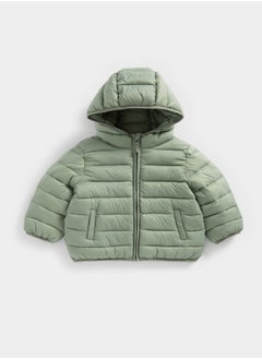 mothercare سترة مبطنة باللون الكاكي باك أواي  - Image 1