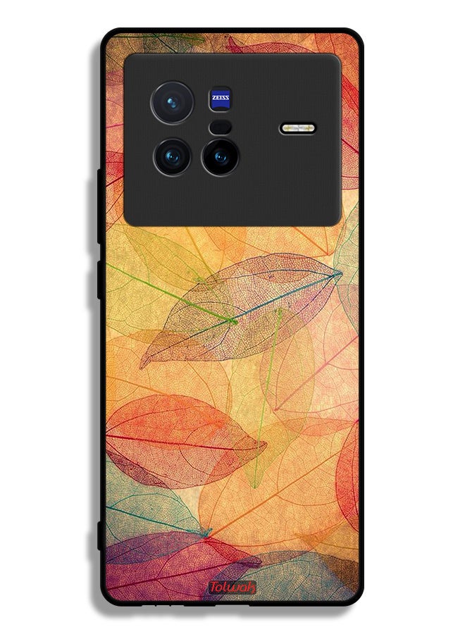 Tolwak Vivo X80 Protective Case Cover Leaves Abstract Digital Art - Image 2