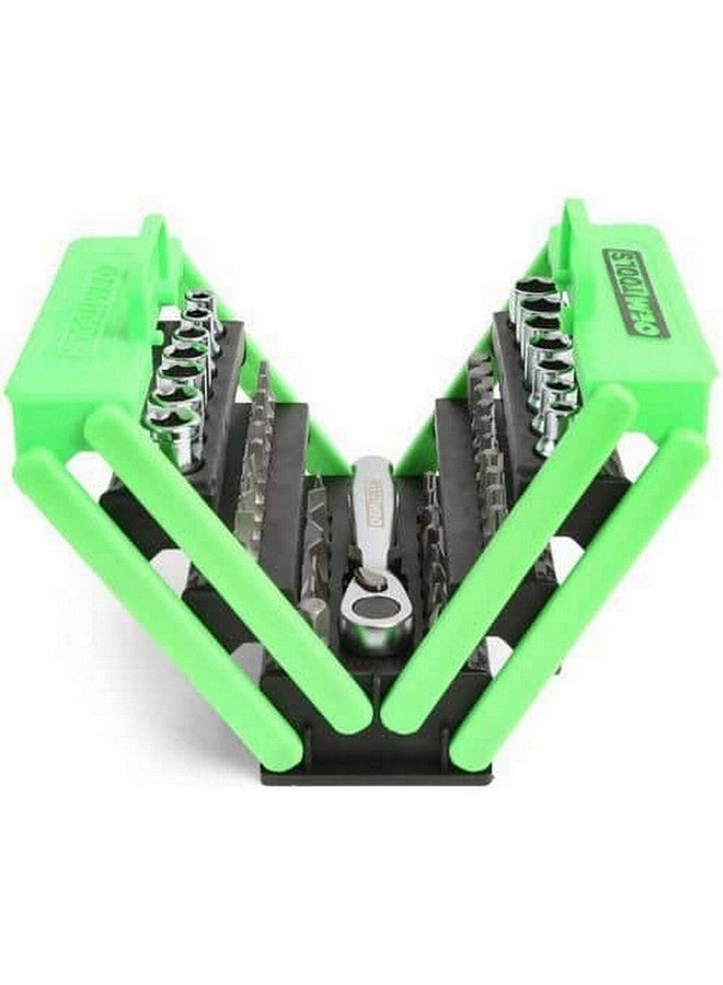 OEMTOOLS 53-Piece Heavy Duty Socket and Bit Set Green and Black 1/4 Inch 26549 - Image 1