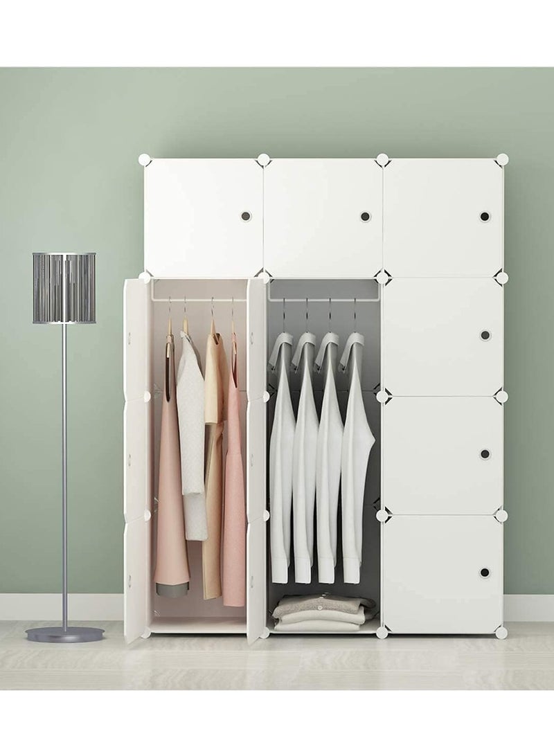 DubaiGallery Portable Closet Storage Rack Environmentally Friendly Resin Material, DIY Assembly. Modular Bookcase, Bedroom, Storage Rack with Door - Image 4