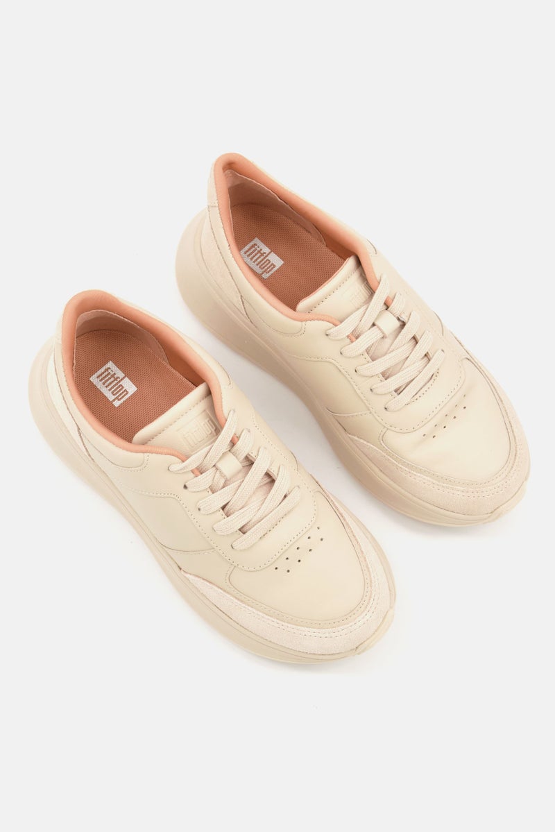 FitFlop Women Lace Up Flat Foam Flatform Outdoor Shoes, Stone Beige - Image 4