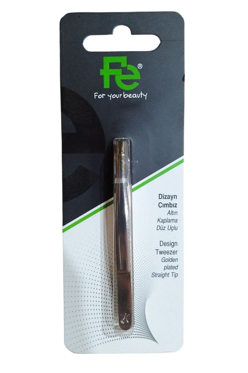 Fe Stainless golden Plated Tweezer Tip