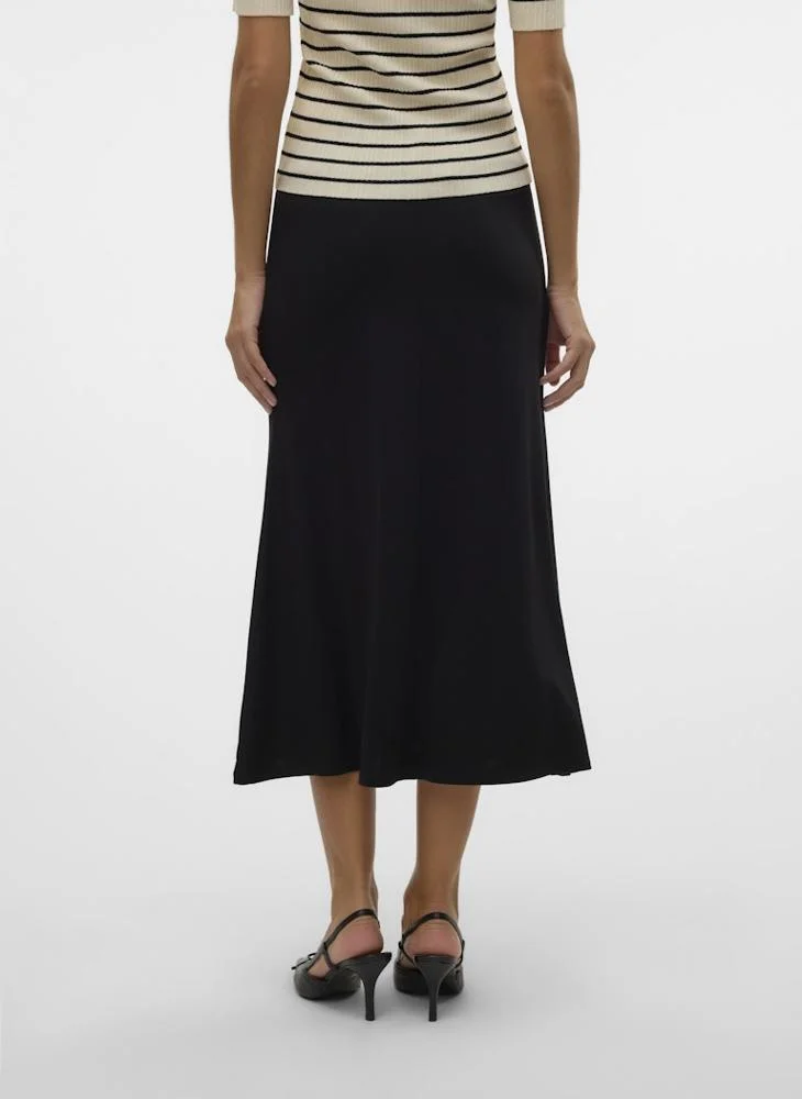 VERO MODA Mid Waist Midi Skirt