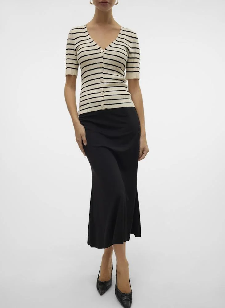 VERO MODA Mid Waist Midi Skirt