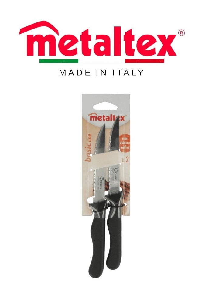 Metaltex Metaltex Basic Set of 2 Steak Knives – 21cm  - Image 1