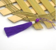 Generic Metal Cap Tassel Feng Shui Charm Pendant deep purple