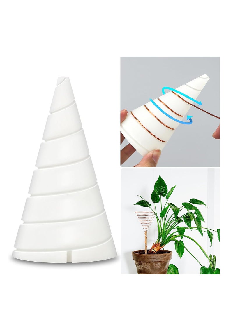 SYOSI - 2Pcs Spiral Coil Winding Jig, 2 Sizes Copper Gardening Antenna Making Tool Gardening Copper Wire Antenna Jig for Plants Vegetables (White) - Image 1