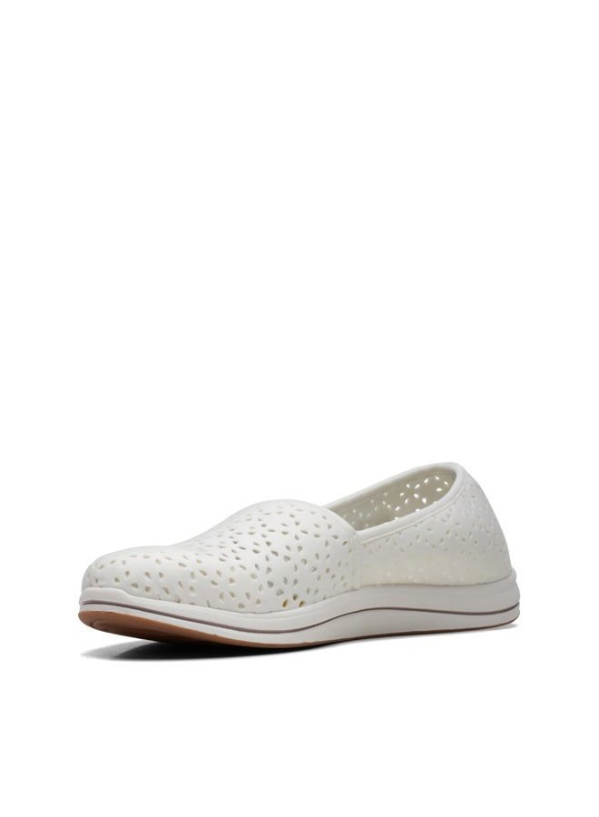 clarks Women's Breeze Emily Loafer, White Synthetic, 10 - Image 5