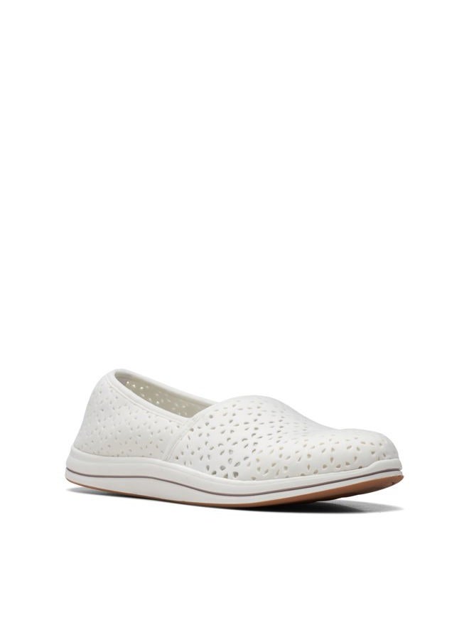 clarks Women's Breeze Emily Loafer, White Synthetic, 10 - Image 3