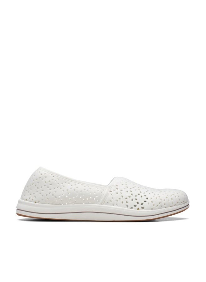 clarks Women's Breeze Emily Loafer, White Synthetic, 10 - Image 1