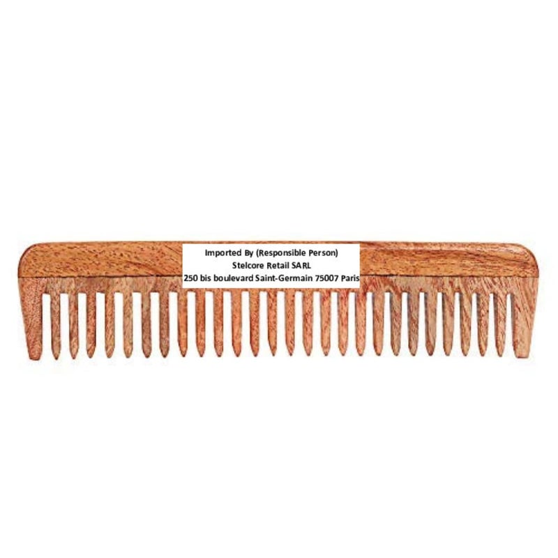 SVATV Handcrafted Neem wood Comb For Detangling Hair For Thick Curly And Wavy Hair Nonstatic And Ecofriendly With Wide Tooth For Grooming Hair Comb  N  76
