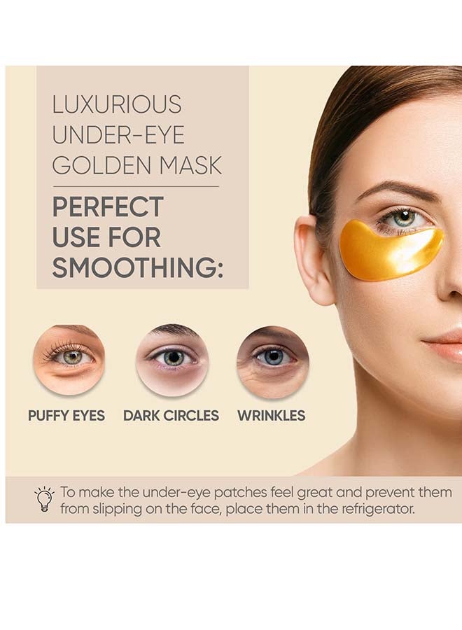CELOR Under Eye Patches (20 Pairs) - Golden Eye Mask with Amino Acid And Collagen, Skincare Treatment For Men And Women, USA Tested - Image 2