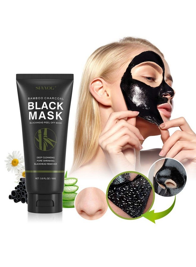 SHVYOG Blackhead Peel Off Face Mask, 3-in-1 Blackhead Remover Mask with Brush & Tea Tree Oil Serum, Charcoal Mask for Deep Cleansing Dirts, Pores, Skin Oil (100g+30ml) - Image 4