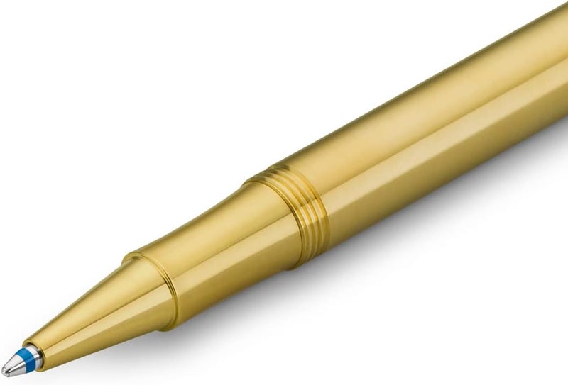 Kaweco Kaweco LILIPUT Ball Pen Brass with Cap I Retractable Ballpoint Pen with Standard D1 Refills in a Tin Box I Metal Ball Pen 13 cm  - Image 2